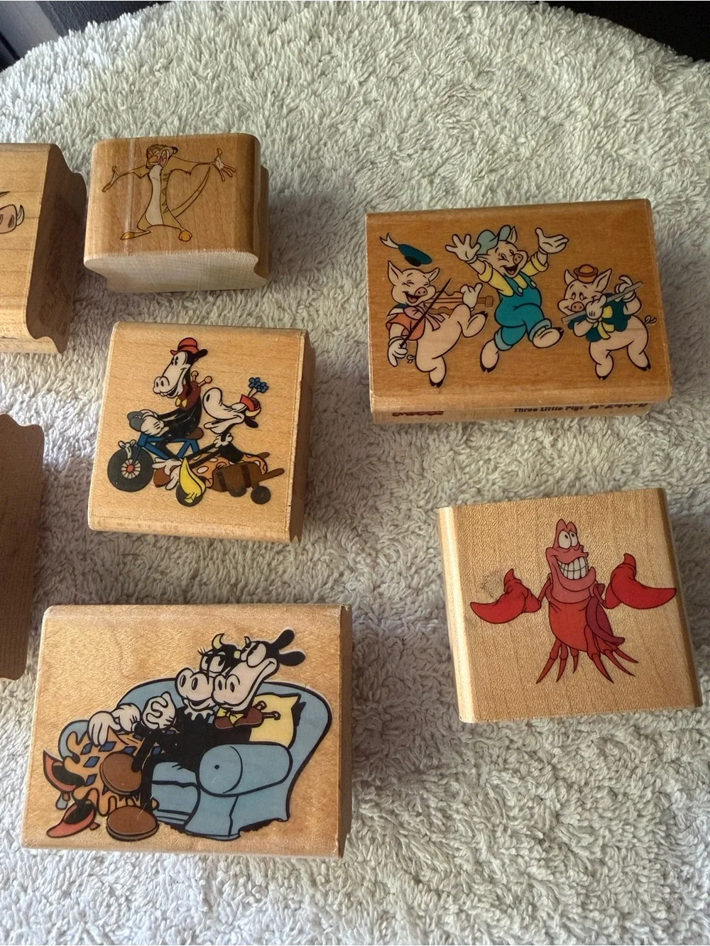 Vintage Lot of Wooden Rubber Stamps by Rubber Stampede